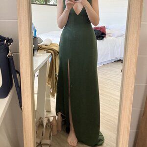 Elegant Park and Fifth Olive Green Lexington Dress, Olive Green, X small